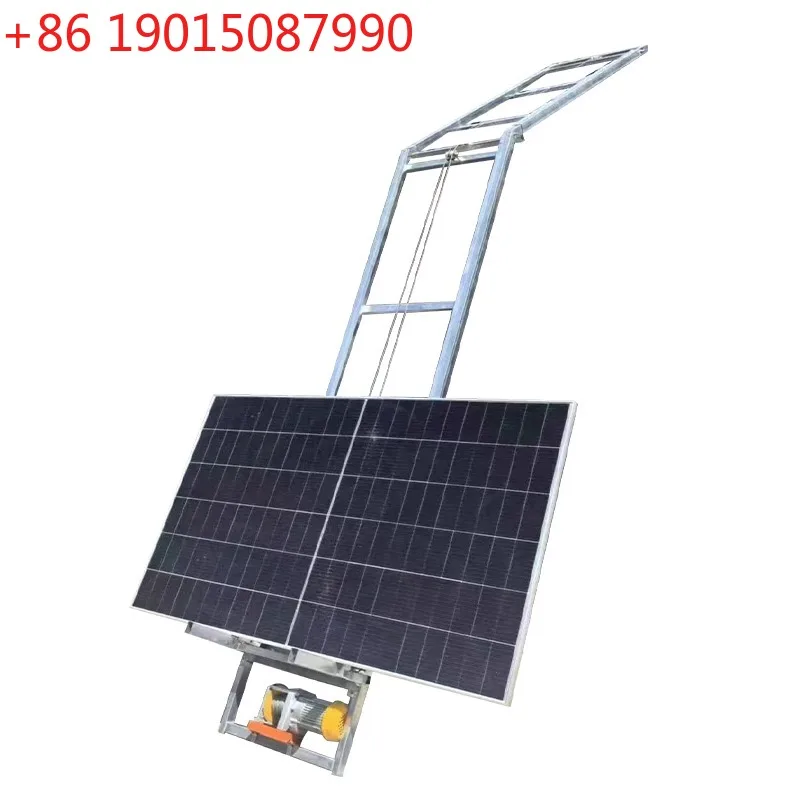 

Small tile house special glazed tile steel door and window feeding automatic turning resin tile photovoltaic panel lift