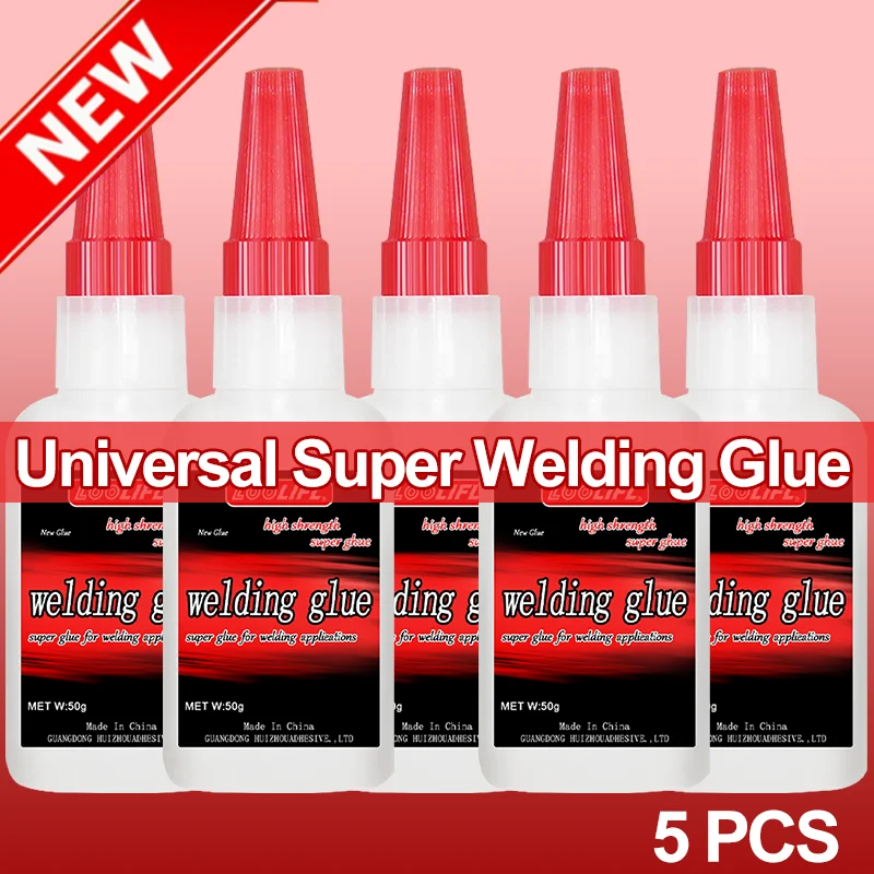 5pcs Super Glue Transparent Oily Welding Super Glue Strong Instant Adhesive Multifunctional Oily Original Glue Quick RepairTools