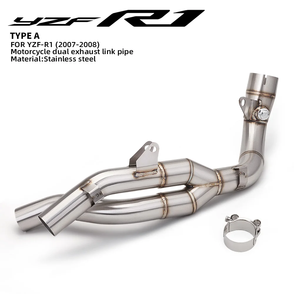 

Выхлопная труба для мотоцикла R1 YZF-R1 YZF R1 2007-2008 годов выпуска, оригинальная соединительная труба для выхлопной системы R1.