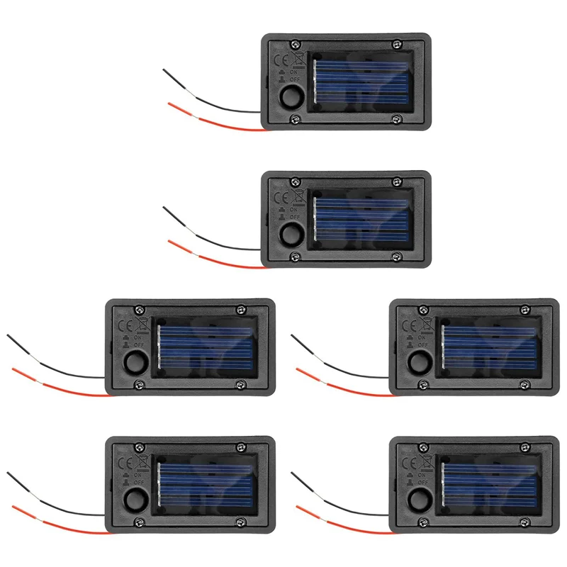 B04B-6Pcs Battery Box, Solar Lantern Light Replacement Parts Top For Outdoor Hanging Lanterns Container Home Solar Lamp