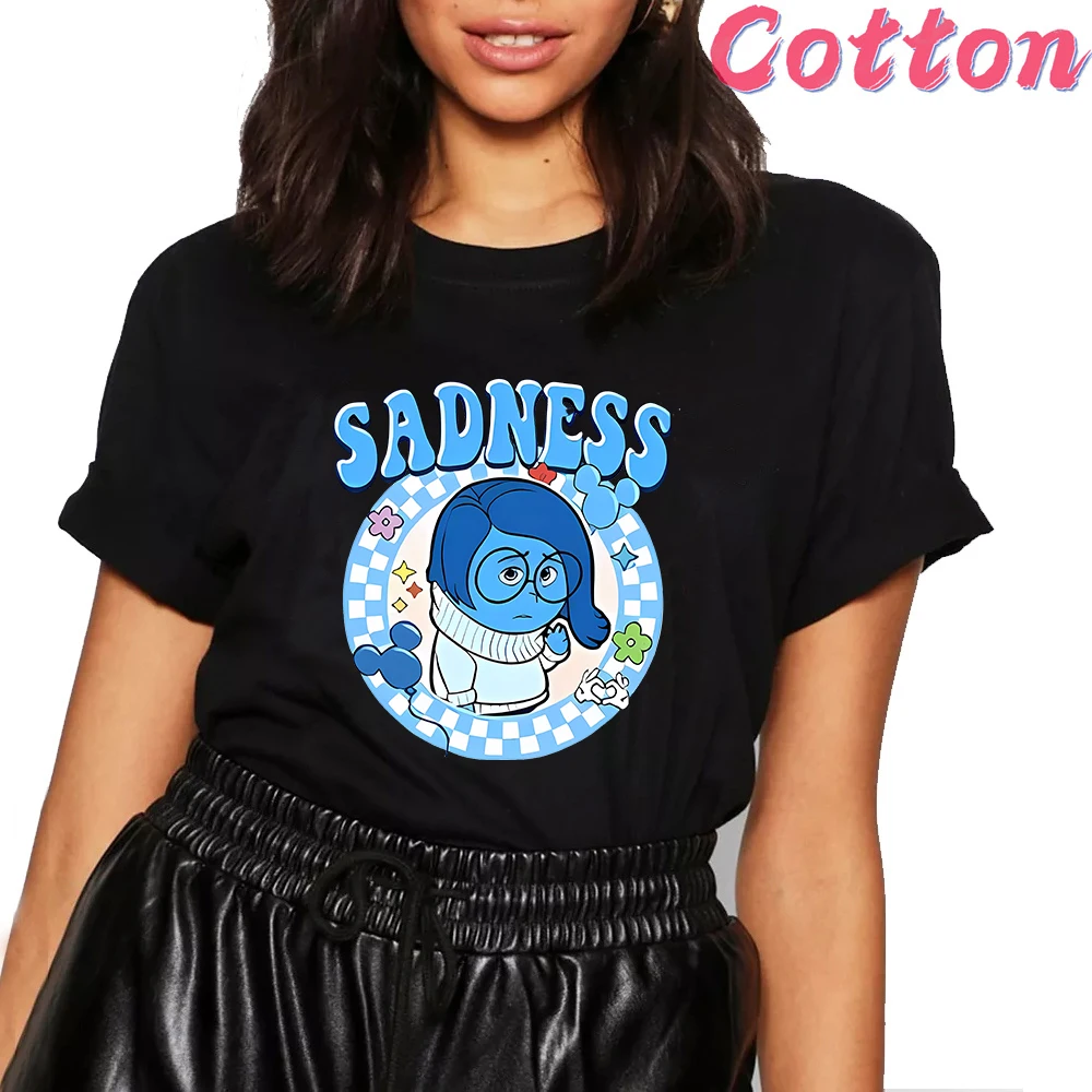 

T-shirts for Women Fashion Inside Out 2 Print Cotton T Shirt Streetwear Clothes Kawaii Disney T Shirts Female Tops Clothing Sale