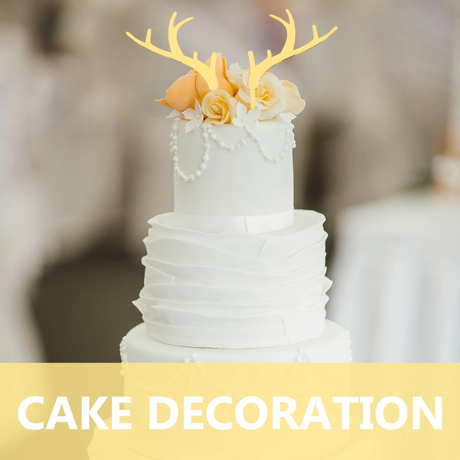 

30Pcs Acrylic Antler Cake Decoration Cupcake Toppers Christmas Dessert Picks Birthday Party Cake Decor Xmas Cupcake Toppers