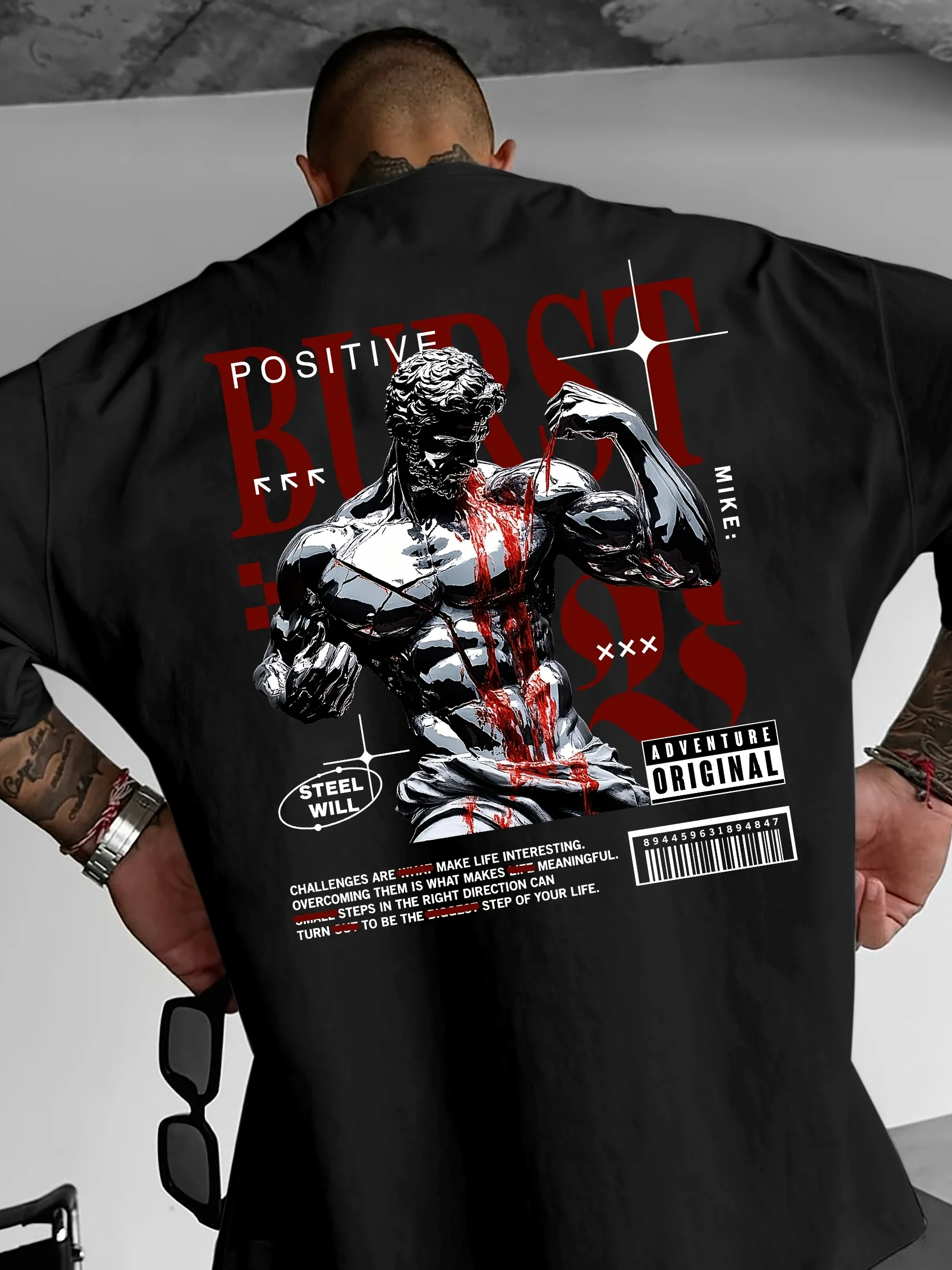 

summer Men's clothing 100%Cotton Tshirt classic sweatshirt Casual retro y2k Trend Streetwear Hipster Fashionable Oversized shirt