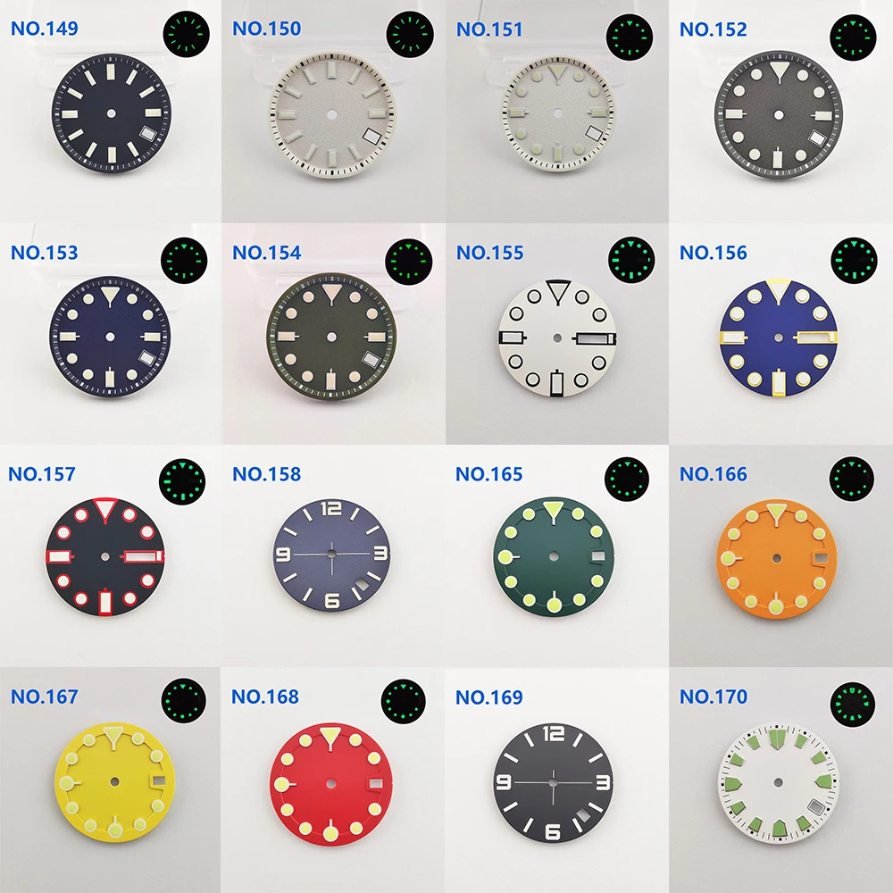 Watch dial 28.5mm/29.8mm Watch Sterile Dial Luminous Watch Accessories Suitable for NH35/NH36 Movement Can be Customized logo