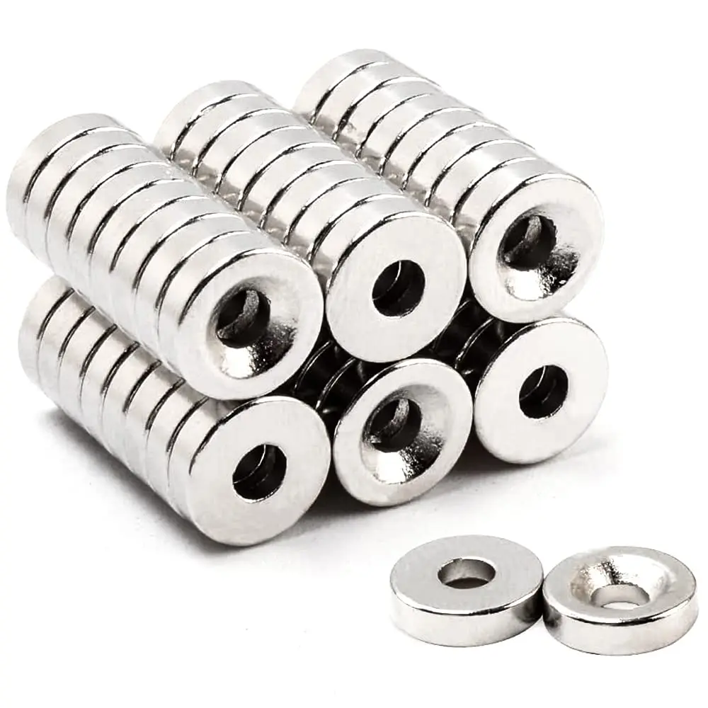 10/30/50/100 Pcs 10x3-3mm Neodymium Magnet Countersunk Hole Fridge Magnet N52 Rare Earth Magnet Permanent Magnetic imanes Disc