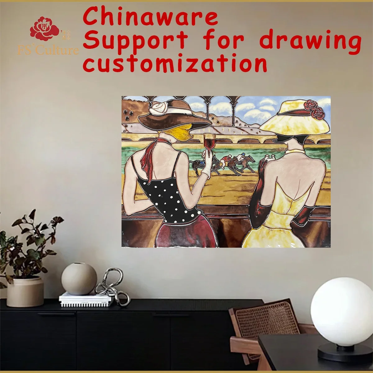 

28-35cm Porcelain Panel Painting,Decorative Ornaments, Customizable,Stereoscopic Picture,100% Handmade,Artwork,Chinaware