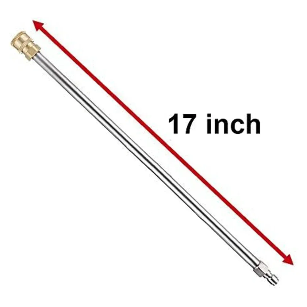 1 PC เครื่องซักผ้าความดัน EXTENSION Wand สแตนเลสสําหรับเครื่องซักผ้าความดัน 1/4 นิ้ว Quick Connect EXTENSION Wand