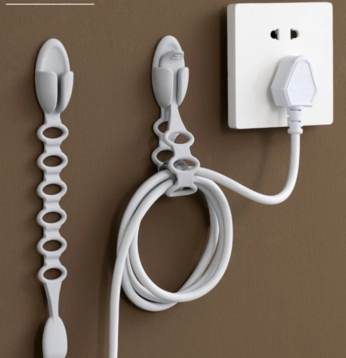 

Multi-functional wire fixer Kitchen cable Data cable Bundle lanyard Wrap Anti-mess anti-slip home appliance cable accessories