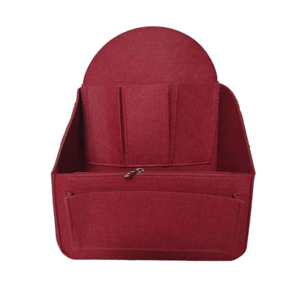 Felt Backpack Organizer Multi-layered Thickened Schoolbag Liner Large Capacity Zippered Travel Cosmetic Bag Student