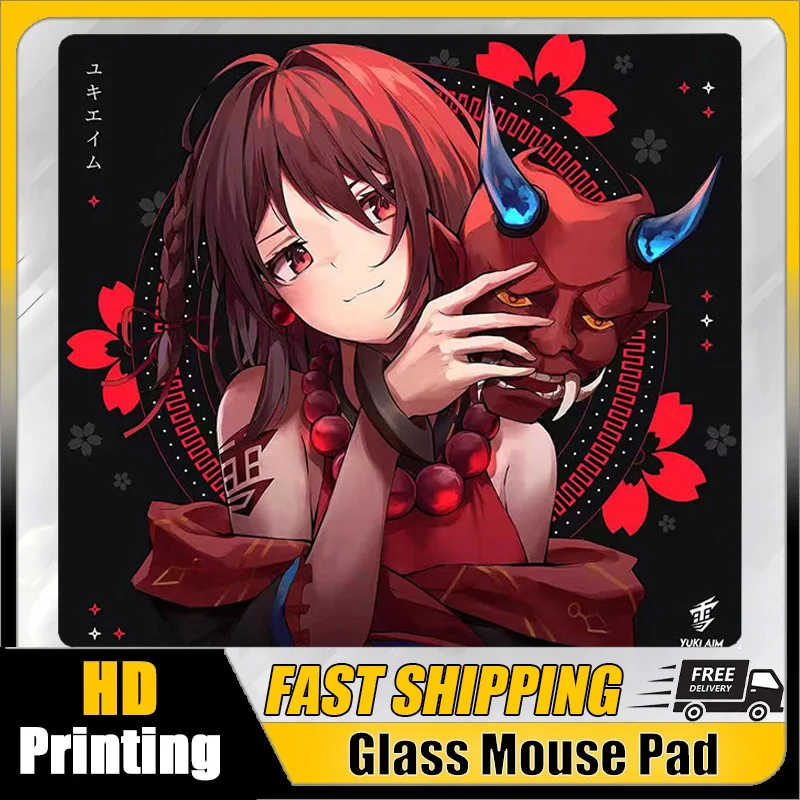 Skypad SORA YUME Glass Gaming Mouse Pad Smooth Frosted Surface Desk Mat Tempered Upgrade FPS Office PC Gaming E-sports Accessory