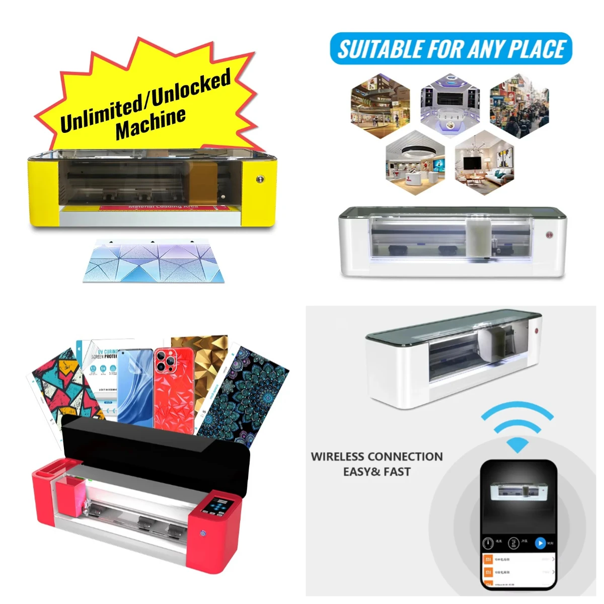 

WJW MOMOTECH Custom Mobile Phone and Screen Protector Cutting Machine Vinyl Cutting Plotter with Signmaster Software