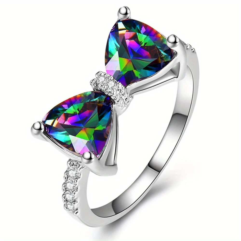 1pc Women's Fashion Elegant Bowknot Shape  Design Ring-Daily Casual Party Wear Jewelry-Valentine's Day Gift-Without Box
