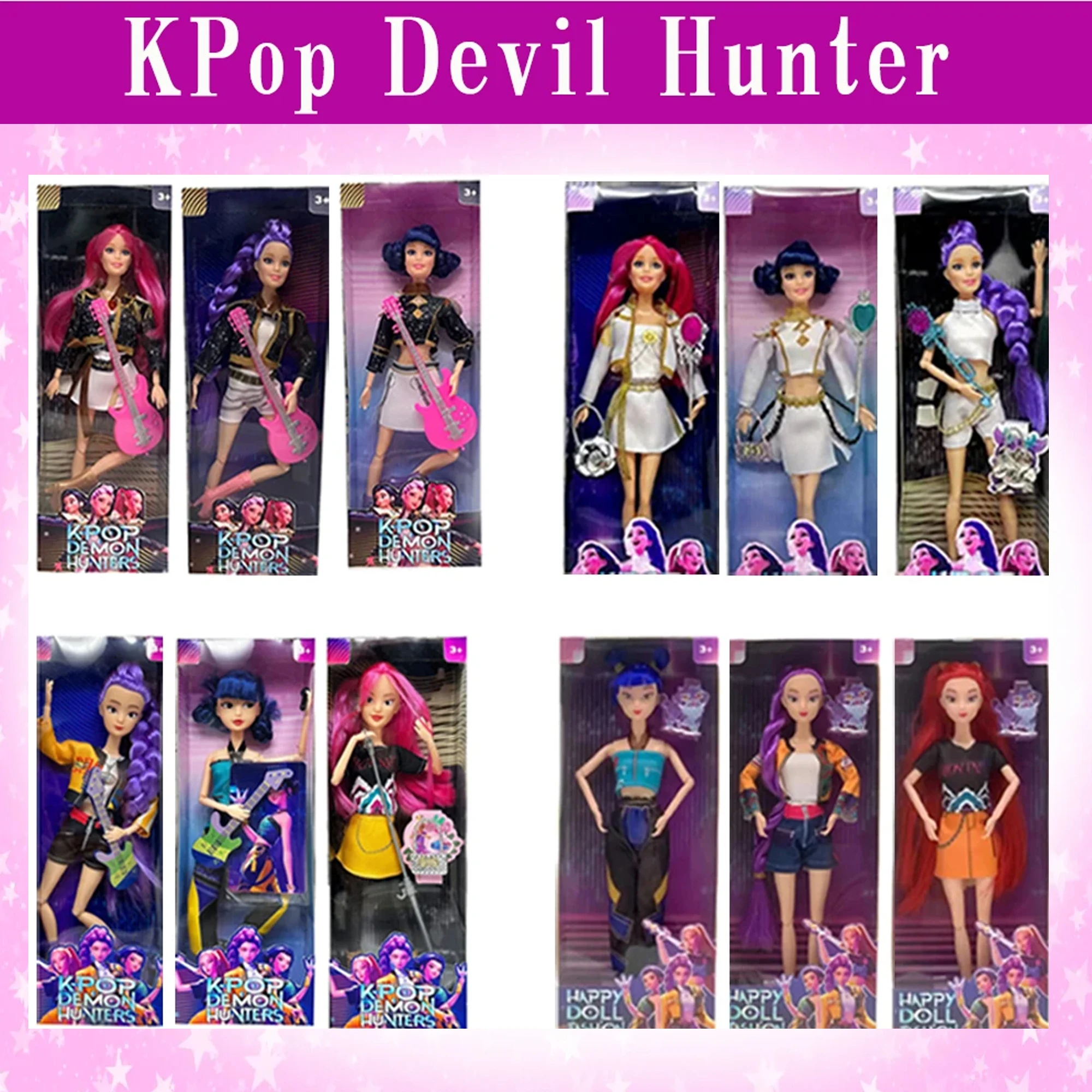 

2025 HOT K POP Demon Hunter Series Vinyl Action Figures Lumimila Zoey Model Desktop Decoration Kids Gift Toy