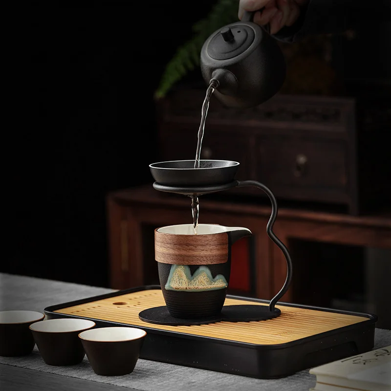 XH220 Kung Fu Tea Set, Ceramic Tea Strainer, Tea Filter Frame, Creative Tea Ceremony Artifact, Tea Filter Accessories