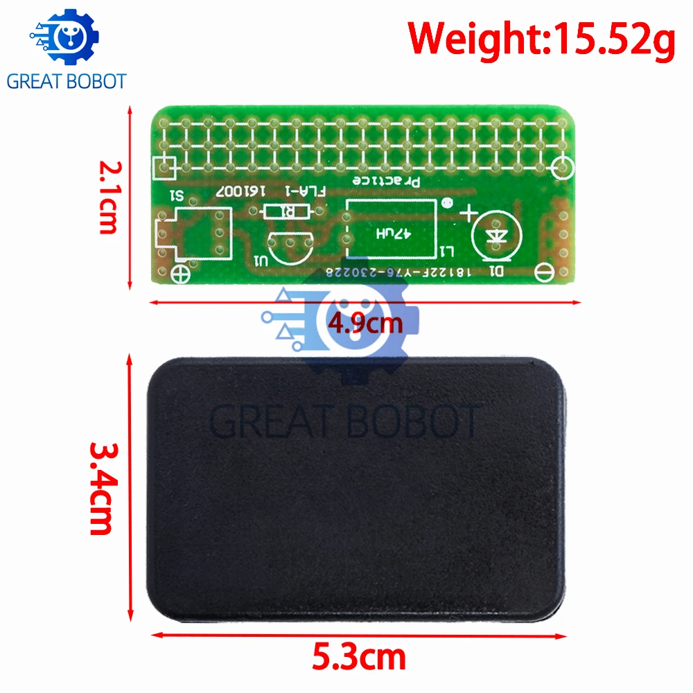 BS FLA - 1 وحدة مصباح يدوي بسيطة DIY بسعر الجملة! 1.5 فولت، 55 × 35 × 11.5 ملم دقيق لمجموعات DIY #2