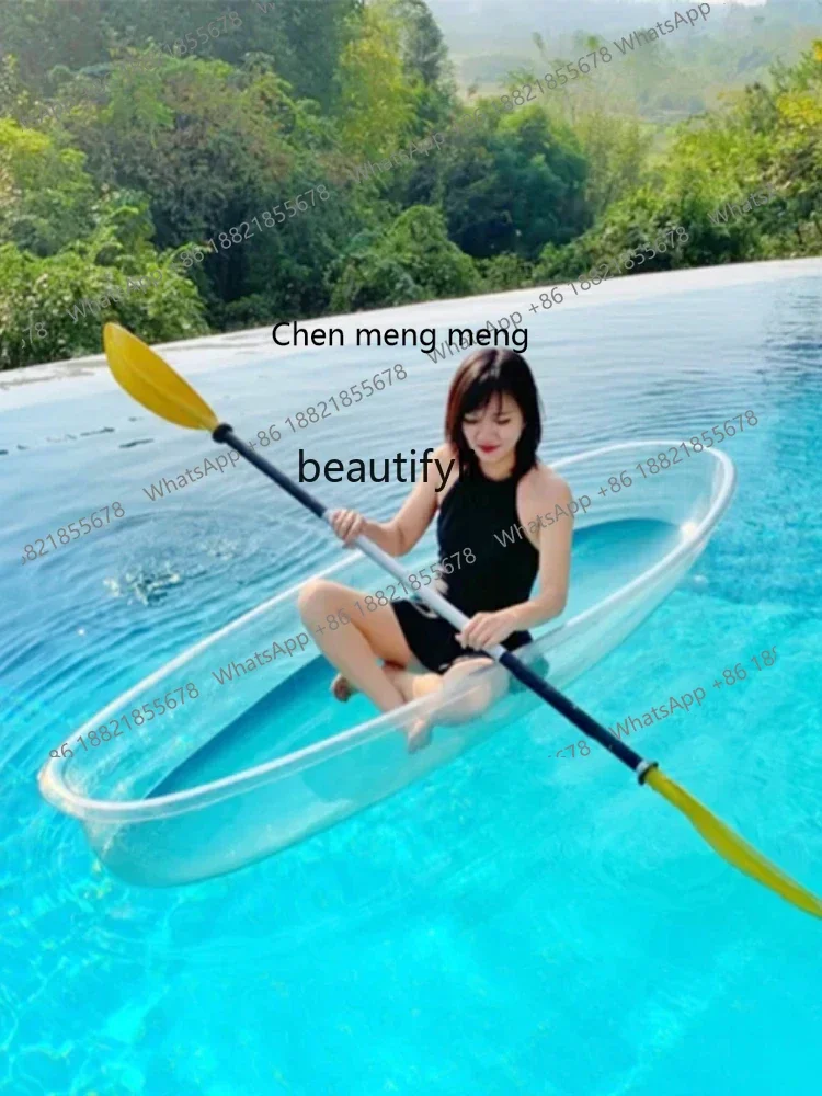 cc182R yj Frameless Transparent Boat Glass Boat Wedding Photography Special Hand Boating Transparent Crystal Ship