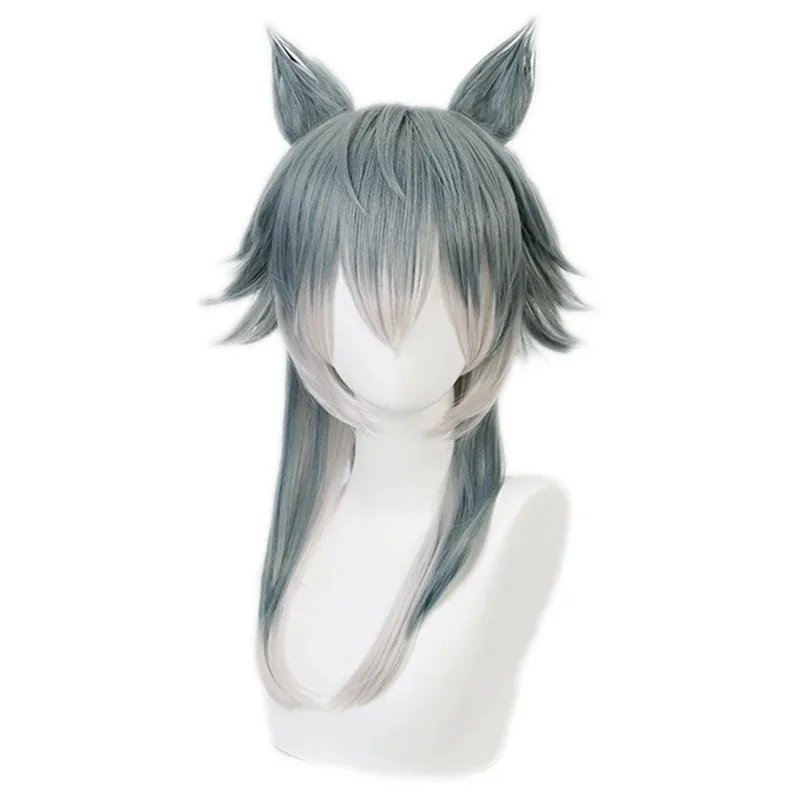 2025 أنيمي BEASTARS Legoshi مع آذان الذئب شخصية الوحوش تأثيري التدرج الألوان مقاومة للحرارة خصلات الشعر المستعار + شعر مستعار