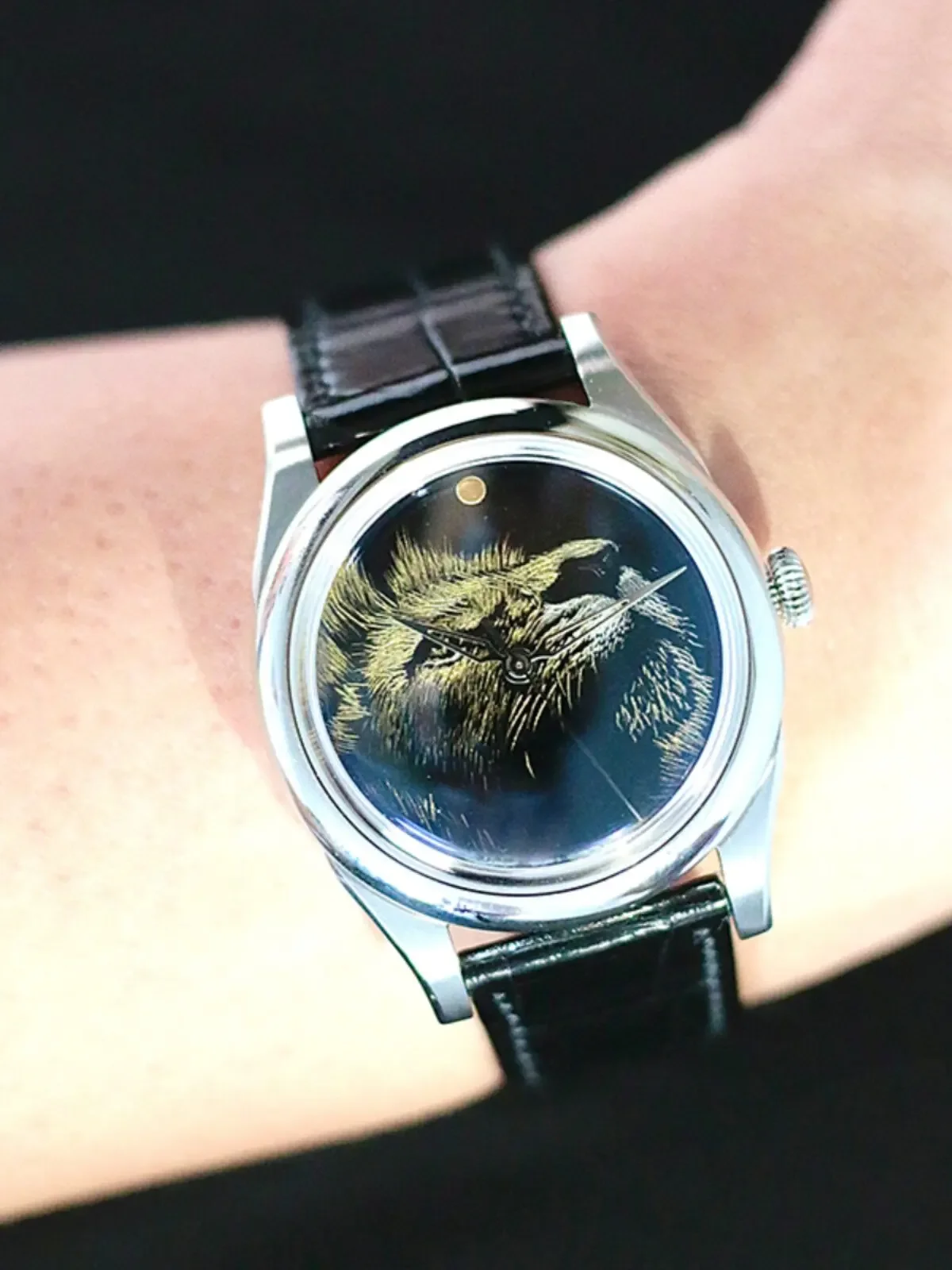 Perfect Time Watch Private Custom HUASUO Huasuo Large Paint Gold Craft Mechanical Watch High-end Light Luxury Men