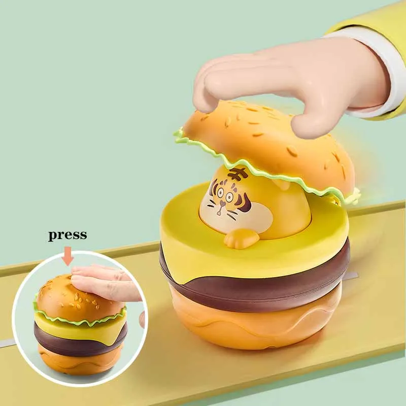 Super Cute Mini Hamburger Car Toys Dla Dzieci Bezwładność Pull Back Car Press Gliding Cartoon Animal Car Puzzle dla dzieci Zabawki Prezenty