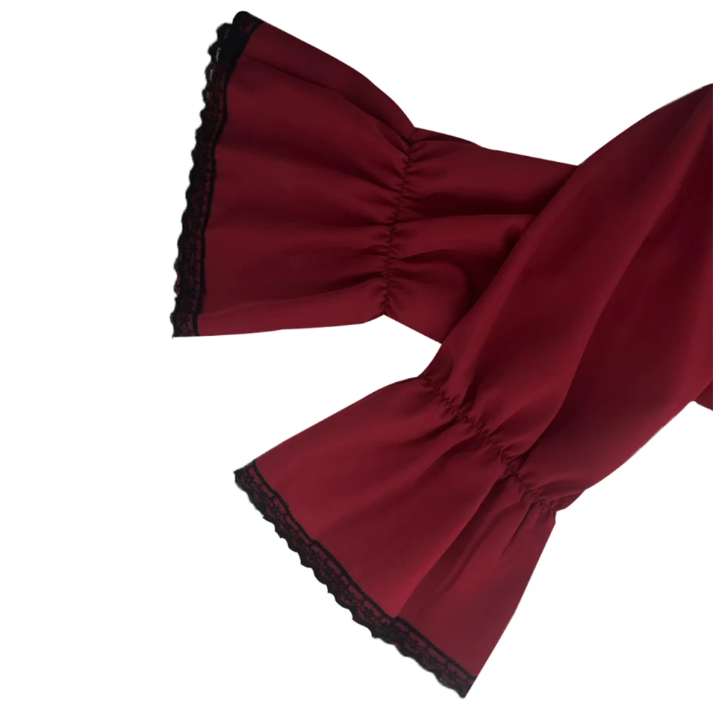 ヨーロッパ系アメリカ人男性のプリーツシャツ中世ビクトリア朝のブラウススチームパンクブラウストップスカーニバルファンシーパーティーコスプレ衣装