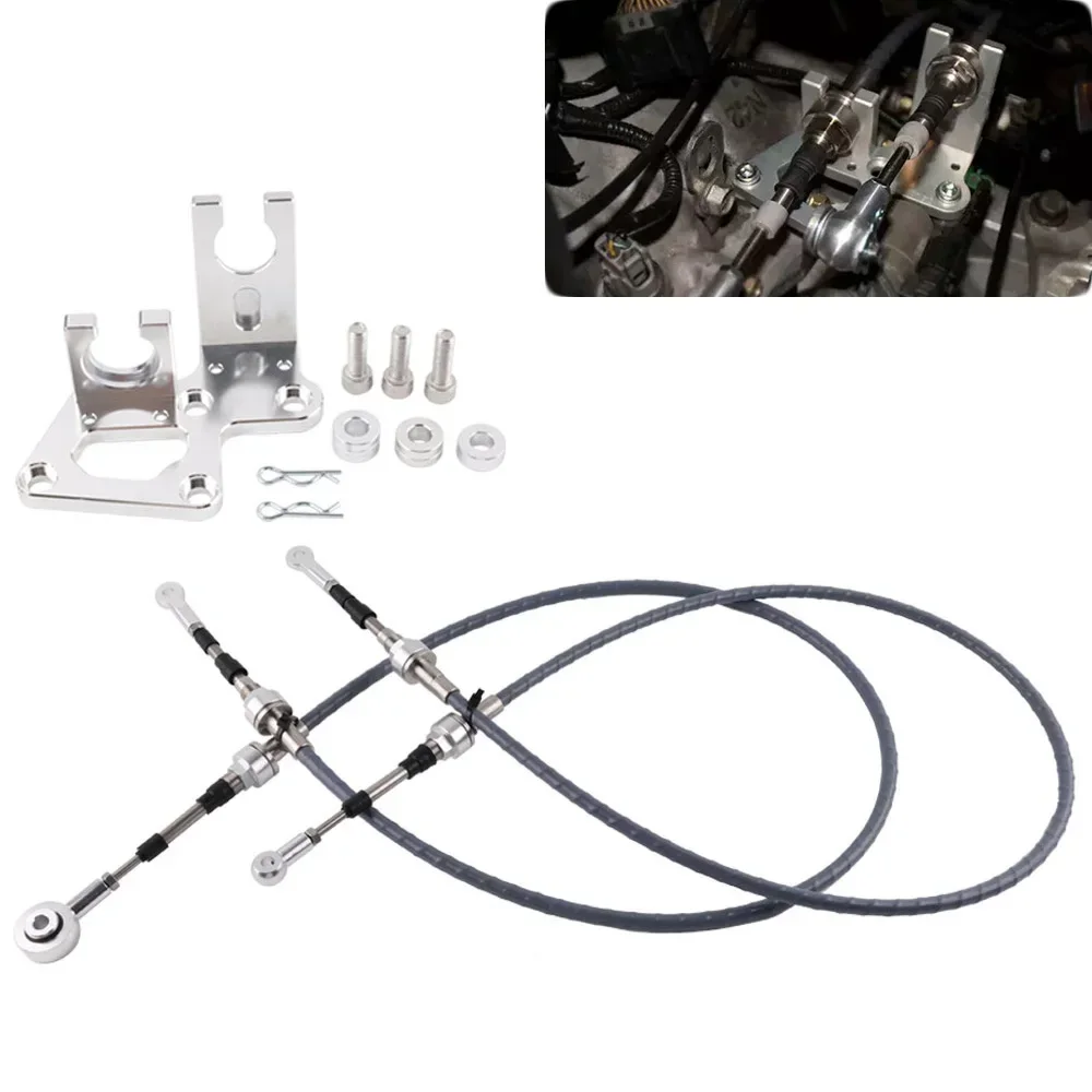 

For Honda Civic RSX K20 K24 K Swap Trans Shifter Cable Bracket Shift Linkage Kit Car Accessories