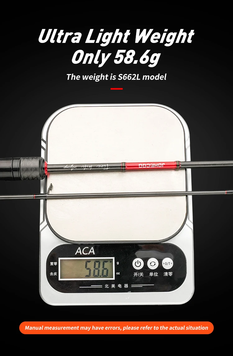 Johncoo Ajing Angelrute mit Fuji-Ringen 622 682L Inshore Spinnrute für kleine Fische 0,2-3g Ködergewicht – Detail 7