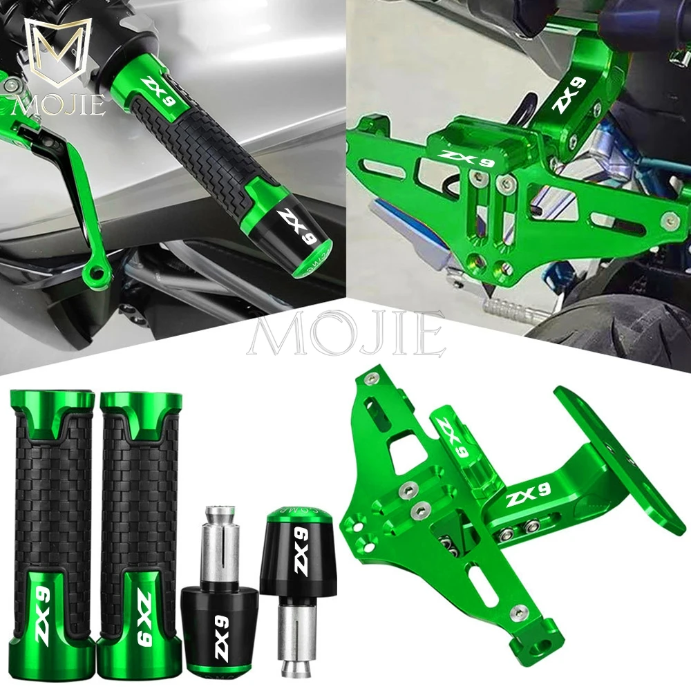 

Motorbike License Plate Holder Bracket Handlebar Grips Ends For KAWASAKI ZX9 ZX9R ZX-9R ZX9-R 1998 1999 2000 2001 2002 2003 2004