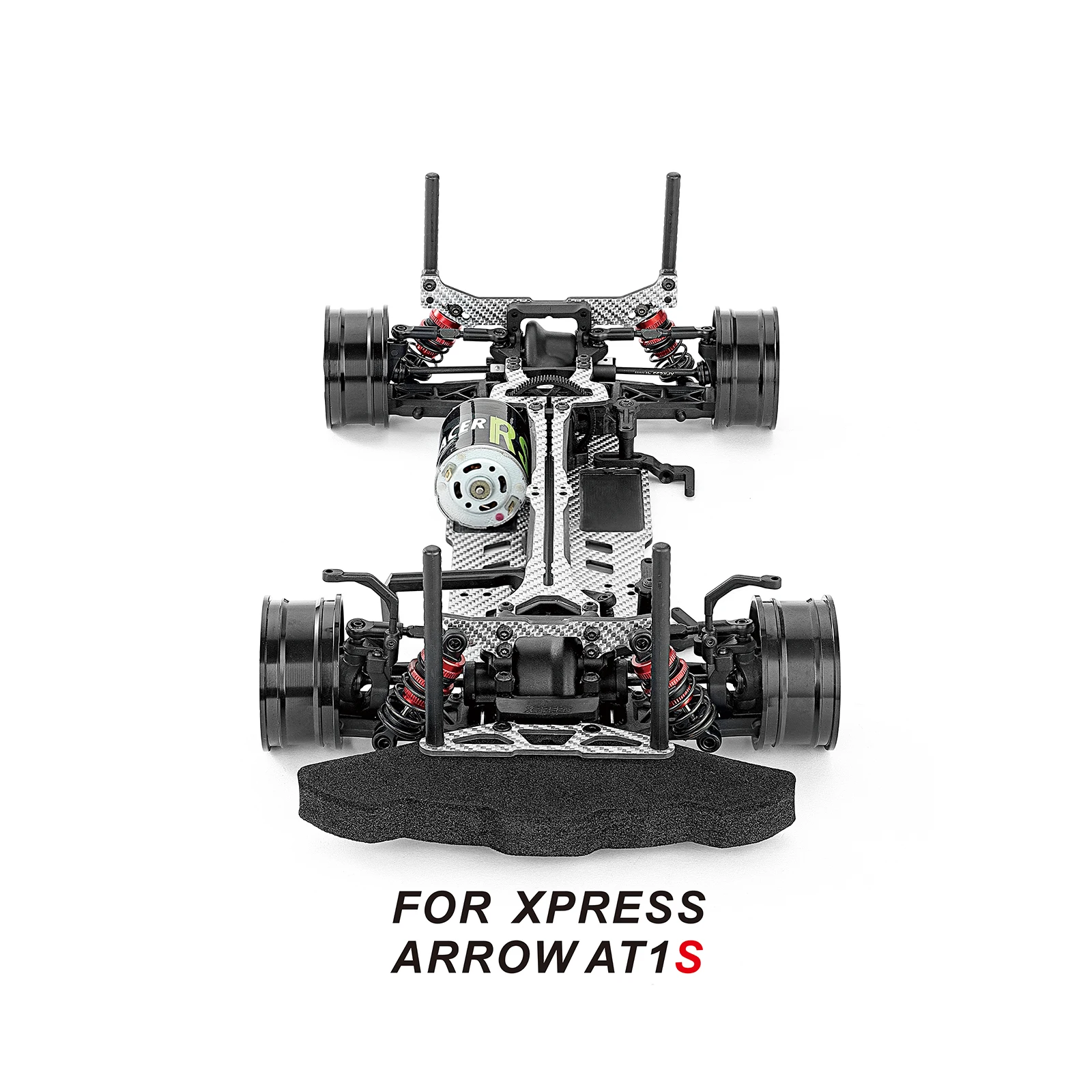 Carbon Fiber & Aluminum Upgrade Kit for for Xpress Arrow AT1S RC 1/10 Touring Car Black or Silver Version