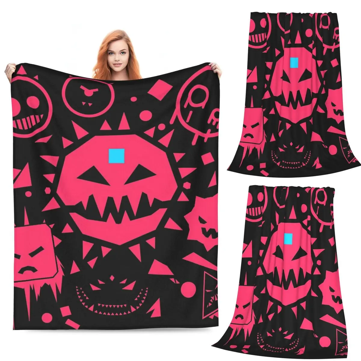 

Just Shapes And Beats Blankets Flannel Sofa Throw Blanket Multi-function for Couch Bedding Travel Throws Bedspread Quilt