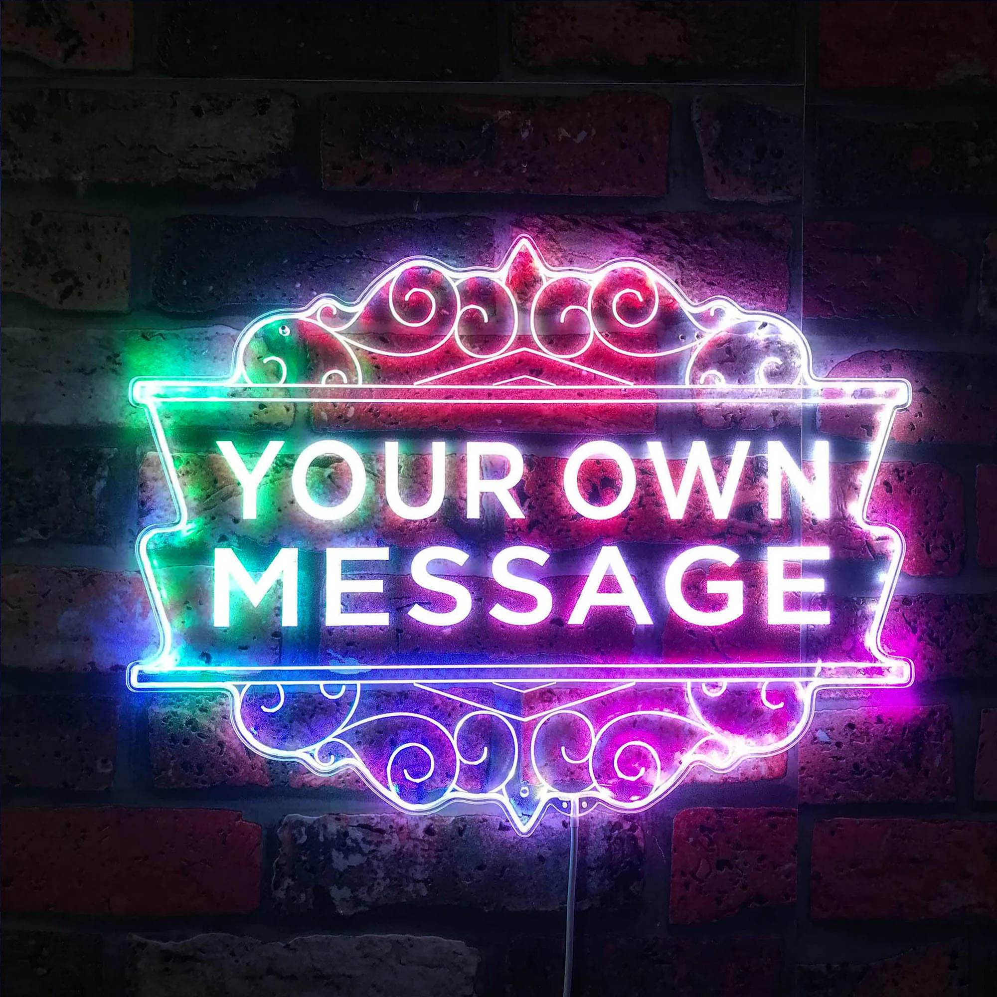 Personalized Your Own Message Shop Display RGB Dynamic Glam LED Sign st06-fnd-p0058-tm