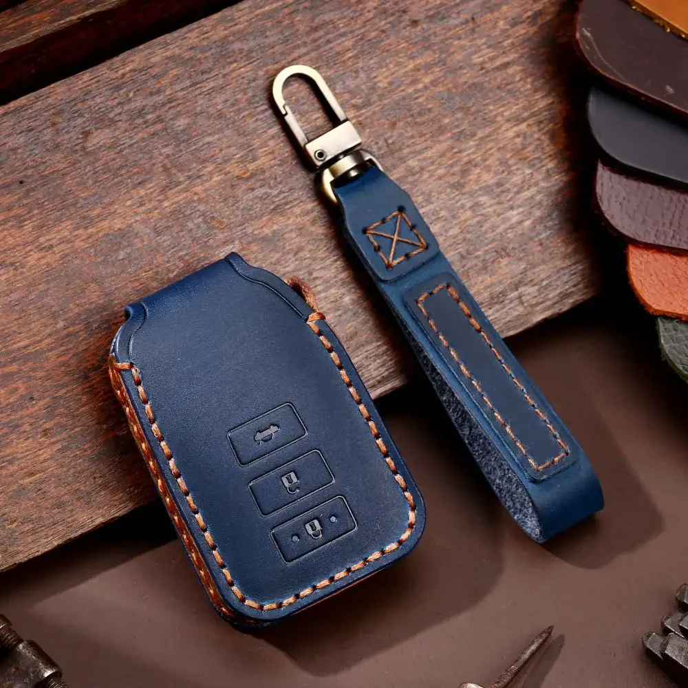 

1pc Car Remote Key Case Cover Holder Keychain For Toyota Vios Yaris Sienta Spade Hiace 200 Series Port MPV Leather Accessories