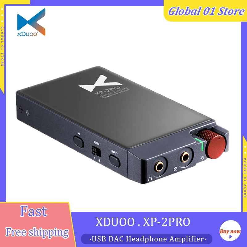 

XDuoo XP-2 Pro ESS9018K2M DAC Headphone Amplifie USB XMOS XU208 DSD256 32Bit 384KHz Bluetooth5.0 CSR8675 LDAC Audio Decoding AMP