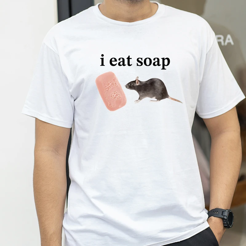

I Eat Soap Rate Funny Meme T-shirt Women's Fashion Retro Oneck Short Sleeve Tshirt Casual Tshirt