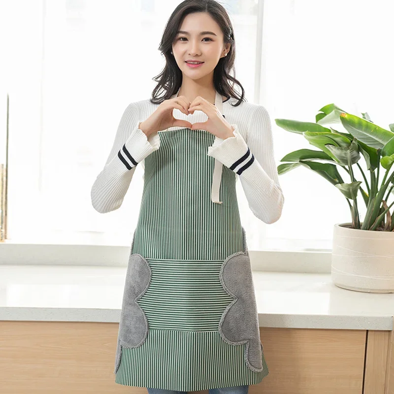 Hand Wipeable Apron, Kitchen Cleaning Assistant Gadget Accessory Waterproof Oil Resistant Stain Resistant Apron Adjustable Size