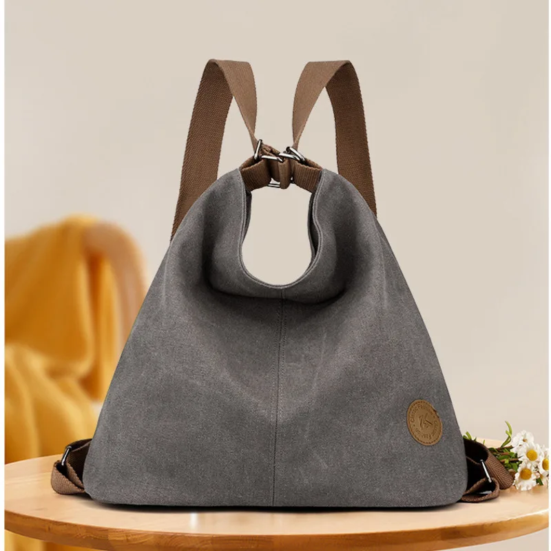 

New Single Shoulder Women's Bag Trendy and Versatile Simple and Fashionable Large Capacity Double Shoulder Handheld Canvas Bag