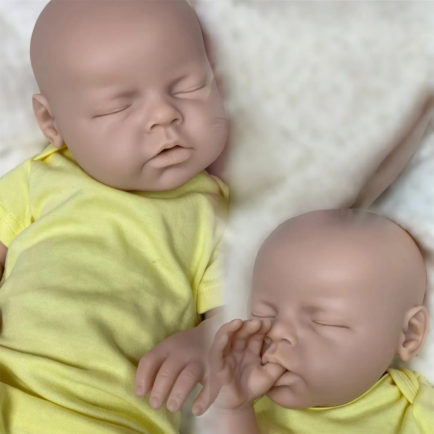 

20Inch Can Open Mouth Full Body Silicone Bebe Reborn Girl&Boy Unpainted Handmade Silicone Soft Lifelike De Silicona Boy Doll