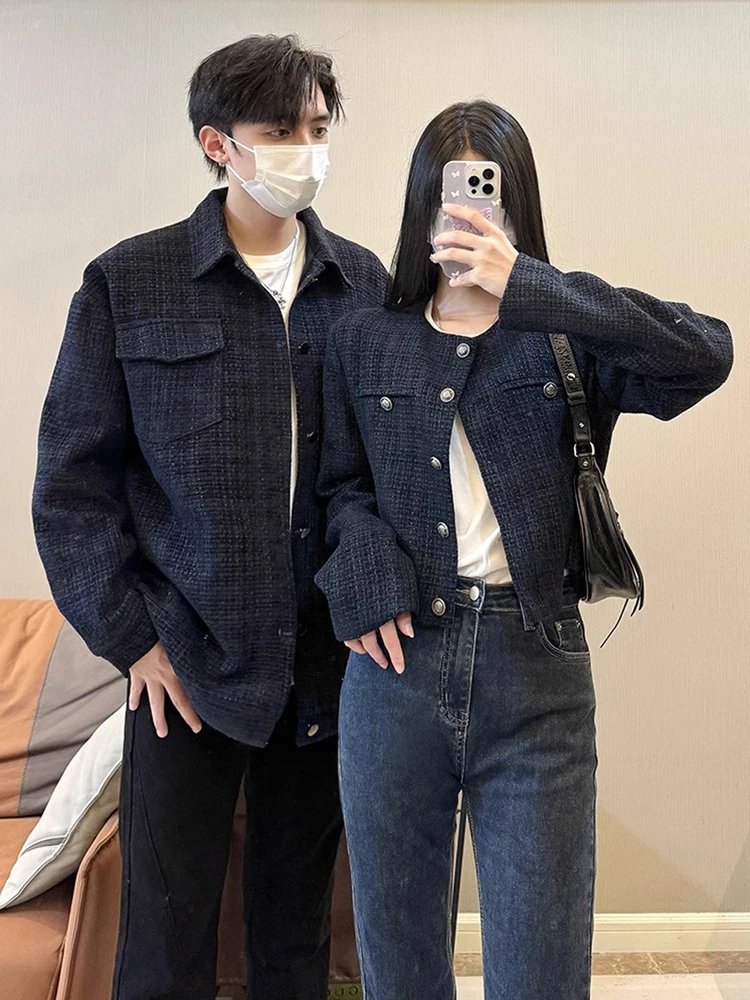 Couples Spring Fashion 2026 New High-End Small Fragrance Style Jacket Unisex Long Short Matching Youthful Trendy Brand