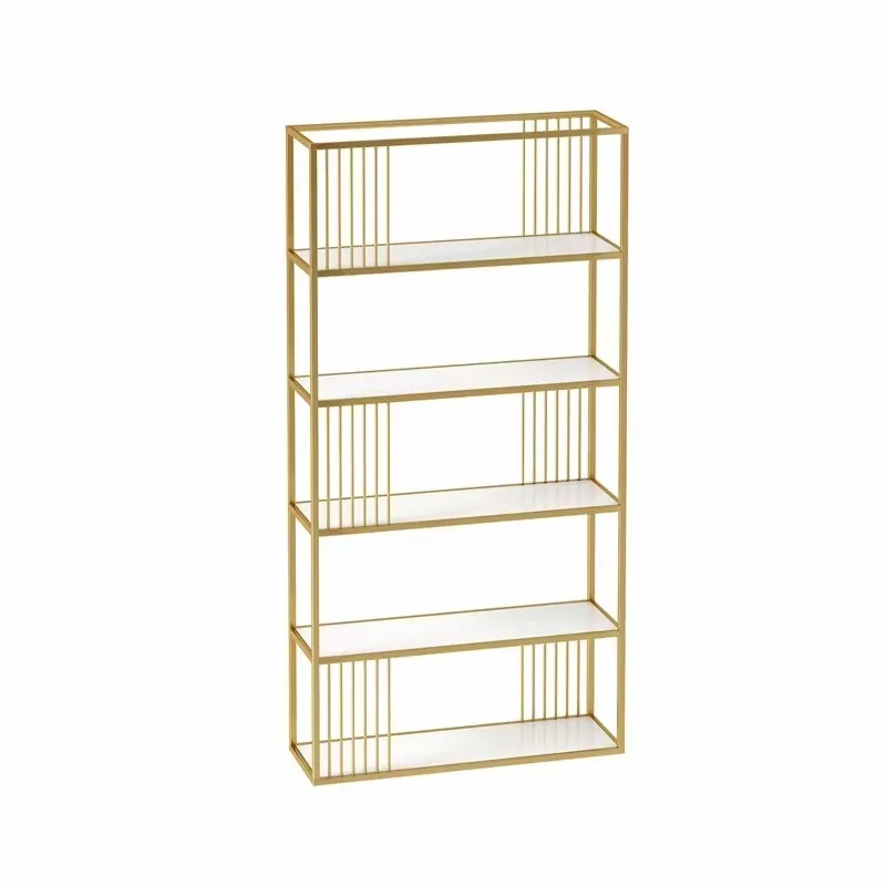 

light luxury shelves, Nordic simple multi-layer decorative shelves, living room partition floor bookshelves, office home