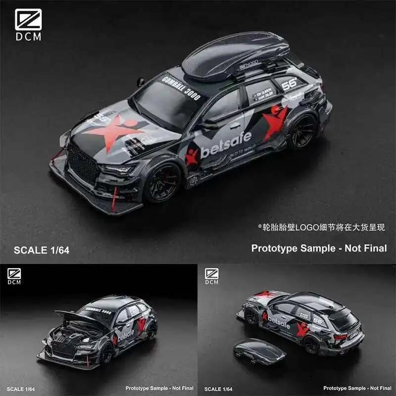 

PreSale DCM 1:64 Gumball 3000 RS6 C7 Openable Hood Diecast Diorama Car Model Collection Miniature Toys