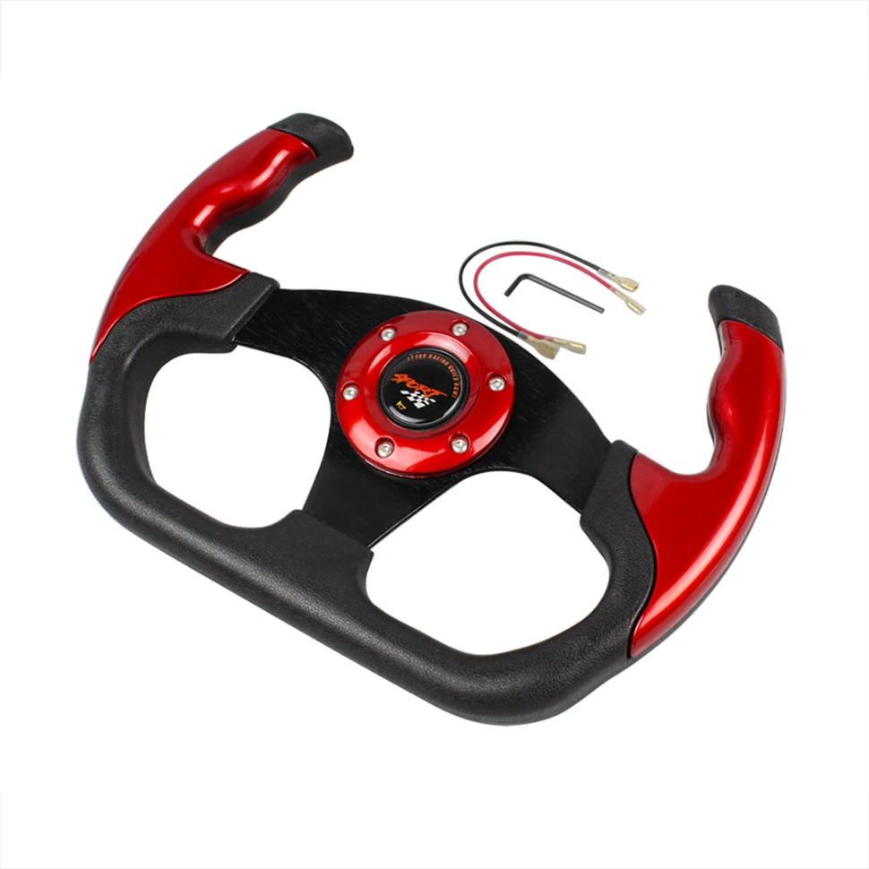 

Steering Wheel D-Type 13inch 330mm PU Sport Racing Game D-Shape Steering Wheel Flat Drift Rally Sport Volante