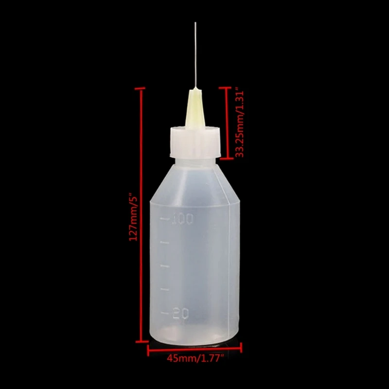 Bouteille compte-gouttes en plastique pour nettoyant de bouteille à main, bouteille de colle à pointe, petite bouteille africaine, bricolage, 2023 ml, nouveau, 100