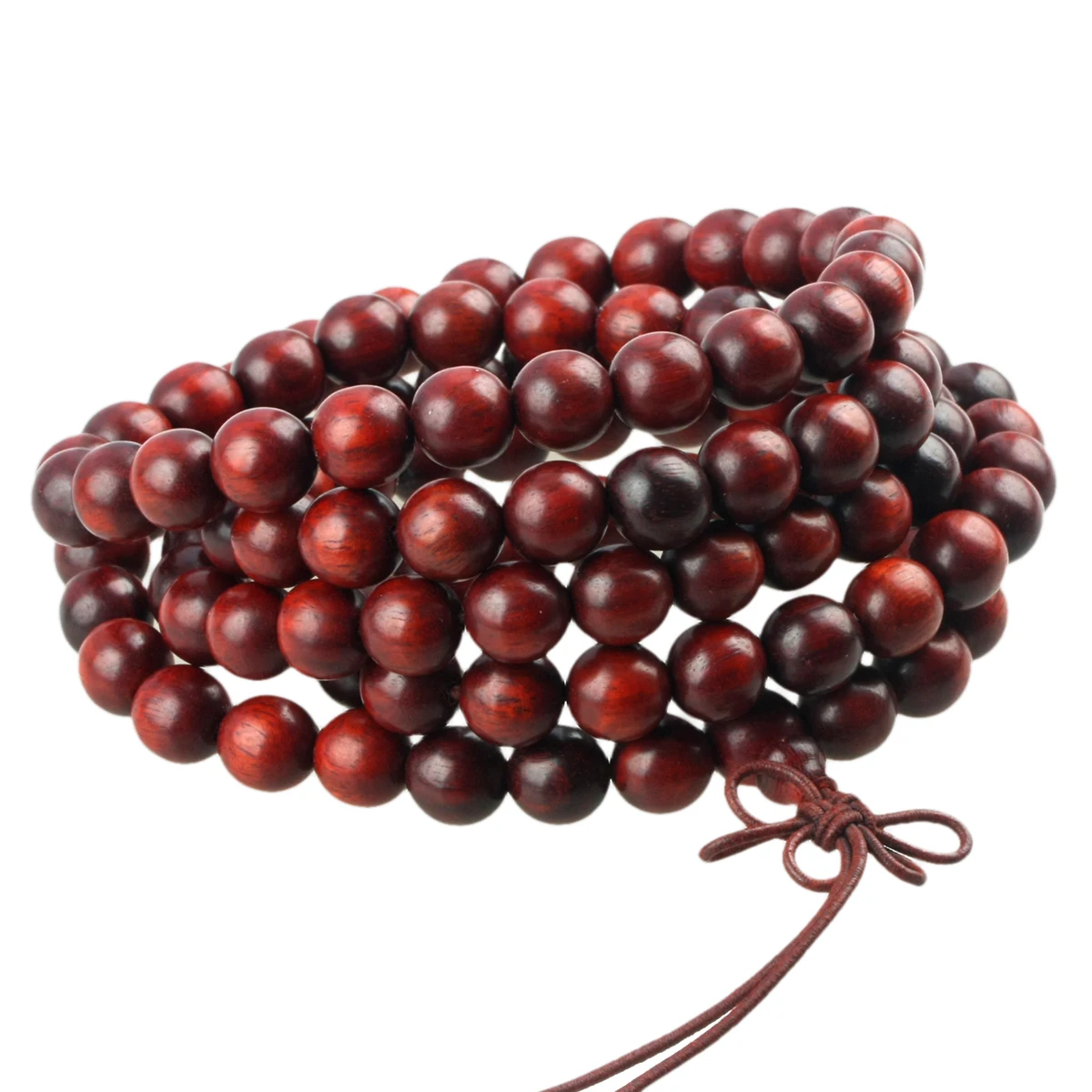 TUMBEELLUWA 8mm Bloodwood Wood Beads Multilayer Bracelet 108 Mala Classic Beaded Jewelry For Women Men Prayer Meditation