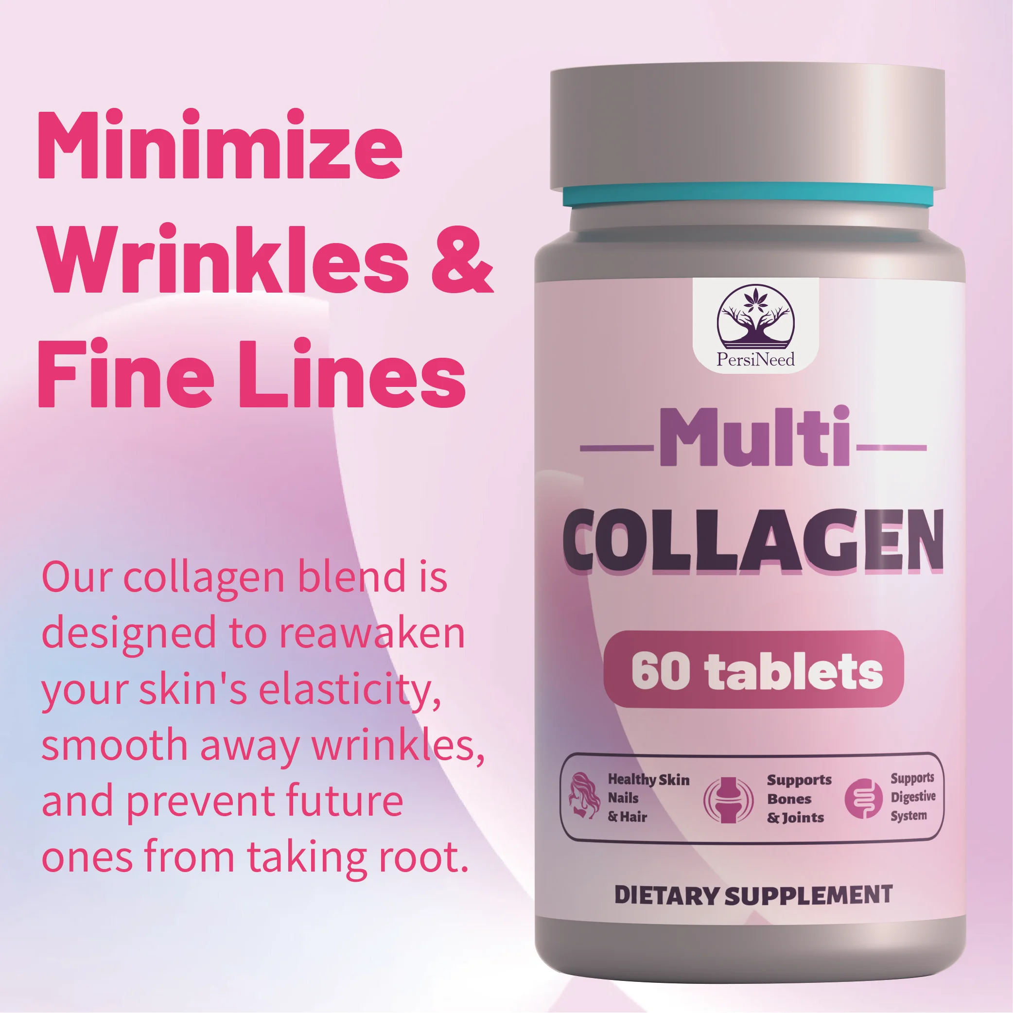 Collagen Peptide Capsules Promote Healthy Hair, Gut, Nails, Skin, Bones And Joints