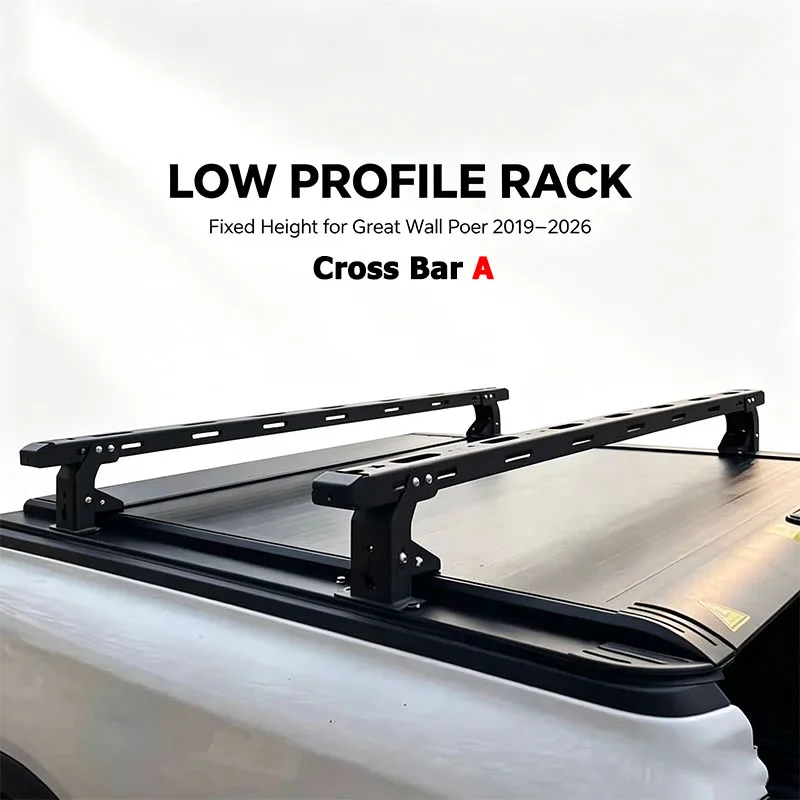 Car T-Slot Bed Cross Bar For Great Wall Gwm Poer Cannon 2019-2026 Retractable Roller Tonneau Roll Bar Rack Truck Modified Parts