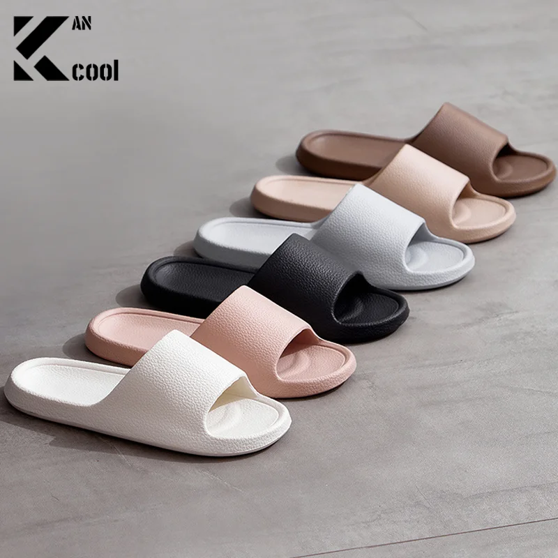 2025 Women Soft Sole Cloud Slippers Thick Platform Indoor Outdoor Beach Sandals Summer EVA Non Slip Flip Flops Men slippers