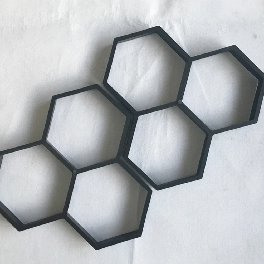 

2Pcs Hexagon Cement Paving Mould DIY Plastic Floor Mould Garden Path Tile Easy to Clean for Beginners and Experts