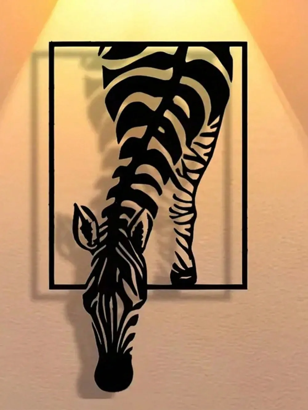Art mural en métal zèbre Wepok, décoration minimaliste en fer pour la maison, le bureau, le salon, cadeau de pendaison de crémaillère