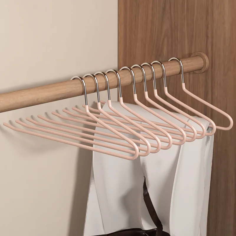 

10PCS Household Reverse Goose-shaped Trouser Rack R-shaped Trouser Hanging Wardrobe Storage Trouser Clip Anti-slip Rack