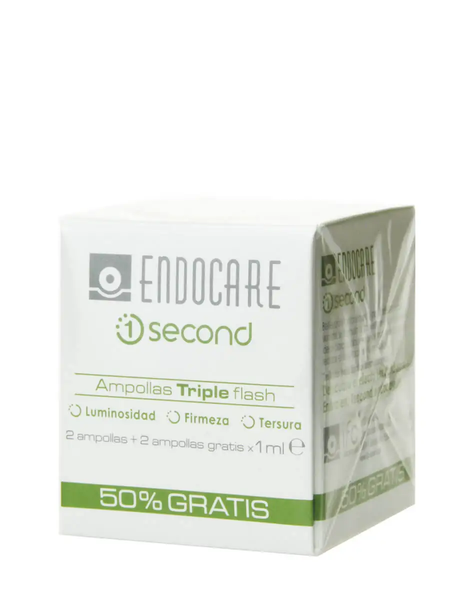 Endocare 1 second ampoules triple flash 4 ampoules-luminosity, firmness and smoothness