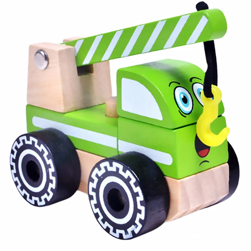 Premium Wooden Engineering for Kids Cognitive Development Fine Motor Skills Home Decor Construction Vehicle